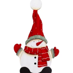 Standfiguren-Holzaufsteller Schneemann
