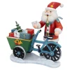 Käthes Original Weihnachtsdeko Holz|Räuchermänner-Holzknoddl "Weihnachtsmann mit Lastenrad", Räuchermännchen