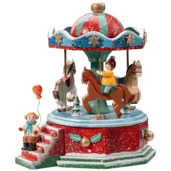 Käthes Original Käthes Original Figuren|Spieluhr Weihnachten-Karussell mit Musikwerk "It's a small world"