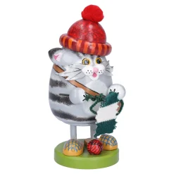 Käthes Original Räuchermänner|Weihnachtsdeko Holz-Kittys Strickvergnügen, Duftl