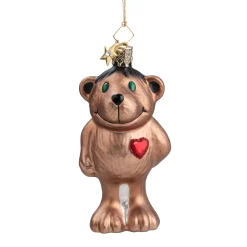 Poesie in Glas Janosch|Weihnachtskugeln Aus Glas-Kleiner Bär, Glas-Baumbehang