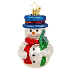 Poesie in Glas Weihnachtskugeln Aus Glas-Kleiner Schneemann