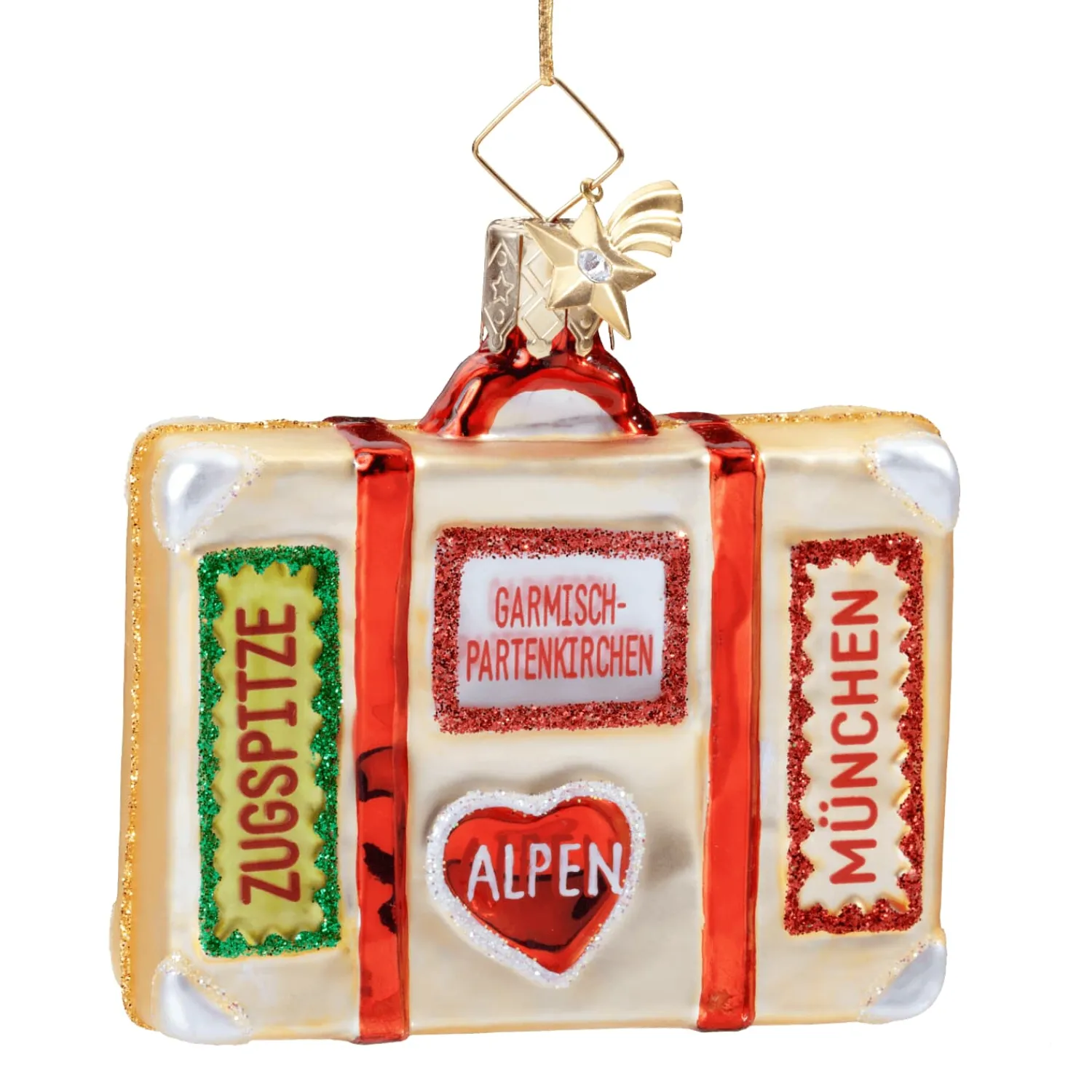 Poesie in Glas Bayern Motive|Weihnachtskugeln Aus Glas-Koffer Bayern