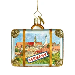 Poesie in Glas Rothenburg Motive|Weihnachtskugeln Aus Glas-Koffer Rothenburg