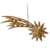 Baumschmuck Aus Kunststoff-Komet mit Glimmer, gold