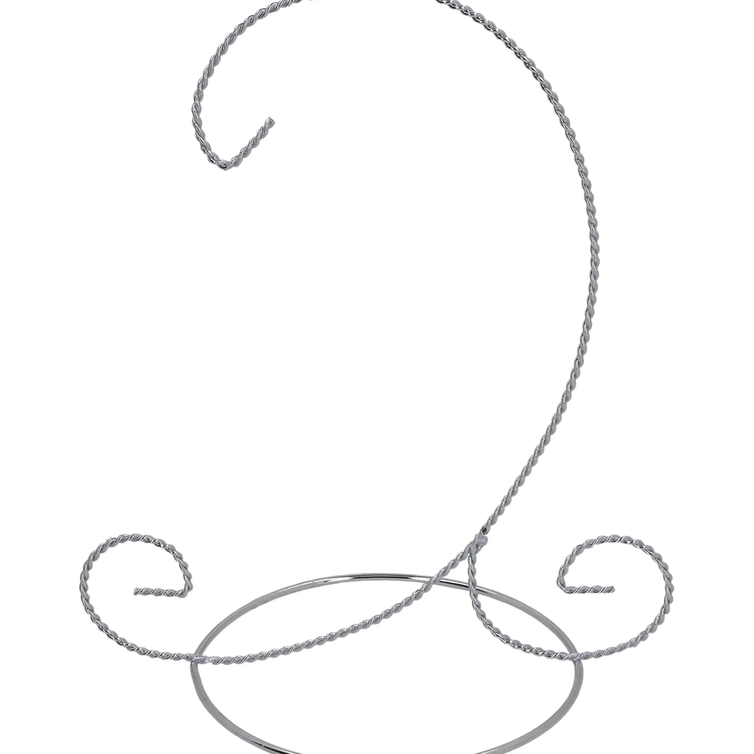 Wohndeko-Kugelständer gedreht, silberfarben