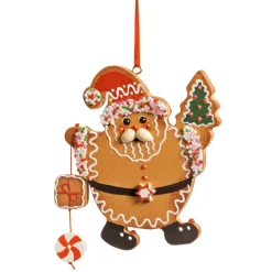 Käthes Original Christbaumschmuck Holz|Weihnachtsdeko Holz-Lebkuchen-Weihnachtsmann