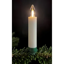 Krinner Lichterketten-Lumix Superlight Flame Mini 12 Kerzen Basis Set in Elfenbein