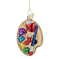 Poesie in Glas Weihnachtskugeln Aus Glas-Malerpalette, Glas-Baumbehang