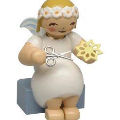 WENDT & KÜHN Wendt & Kühn Kollektion-Margaritenengel mit Papierstern, sitzend