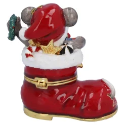 Wohndeko-Maus in Stiefel, Schatulle