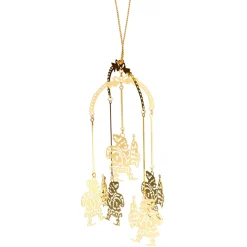 Baumschmuck Aus Messing-Nikolaus-Mobile, goldfarben