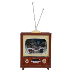 Nostalgische Weihnachtsdeko|Spieluhr Weihnachten-Nostalgiefernseher "Weihnachtszug", Spieldose