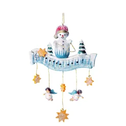 Käthes Original Christbaumschmuck Holz-Notenband Schneeflöckchen