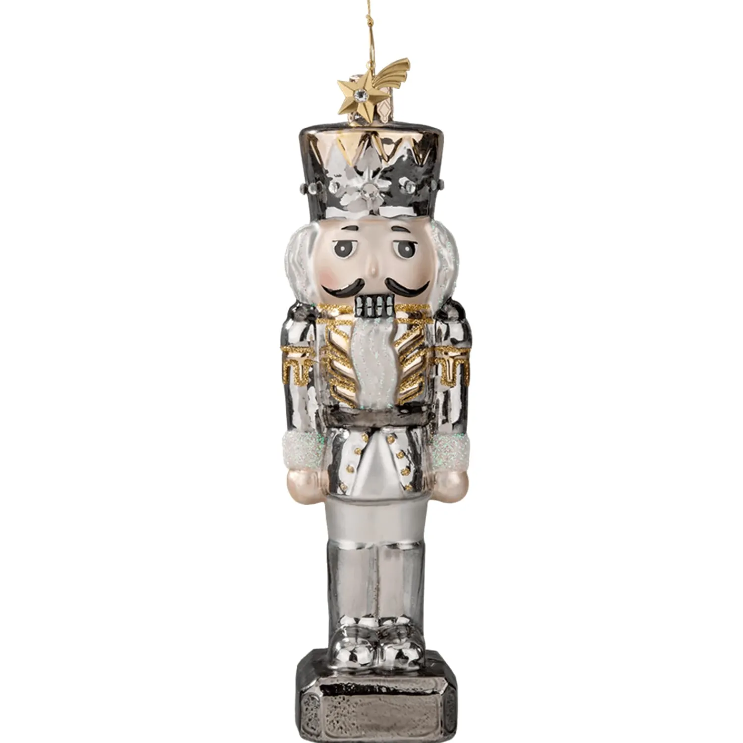 Poesie in Glas Weihnachtskugeln Aus Glas|Weihnachtsbaum Deko-Nussknacker