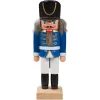 HODREWA Weihnachtsdeko Holz|Nussknacker Figuren-Nussknacker "Husar", blau, 14,5 cm