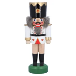 HODREWA Nussknacker Figuren-Nussknacker "König", weiß, 18 cm