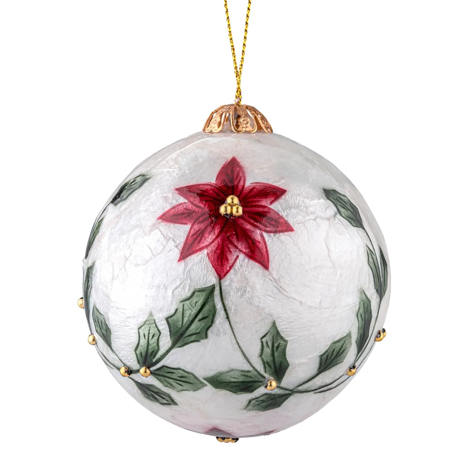 Baumschmuck Aus Perlmutt-Perlmuttkugel Weihnachtsstern, 7,5 cm