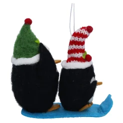 Baumschmuck Aus Filz-Pinguine auf Schlitten aus Filz