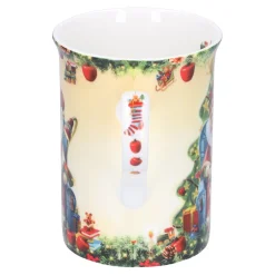 Tischdeko-Porzellan-Tasse "Weihnachtsmann im Sessel"