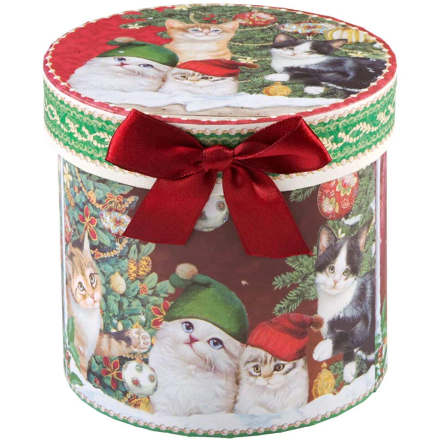 Tischdeko-Porzellan-Tasse "Weihnachtskatzen"