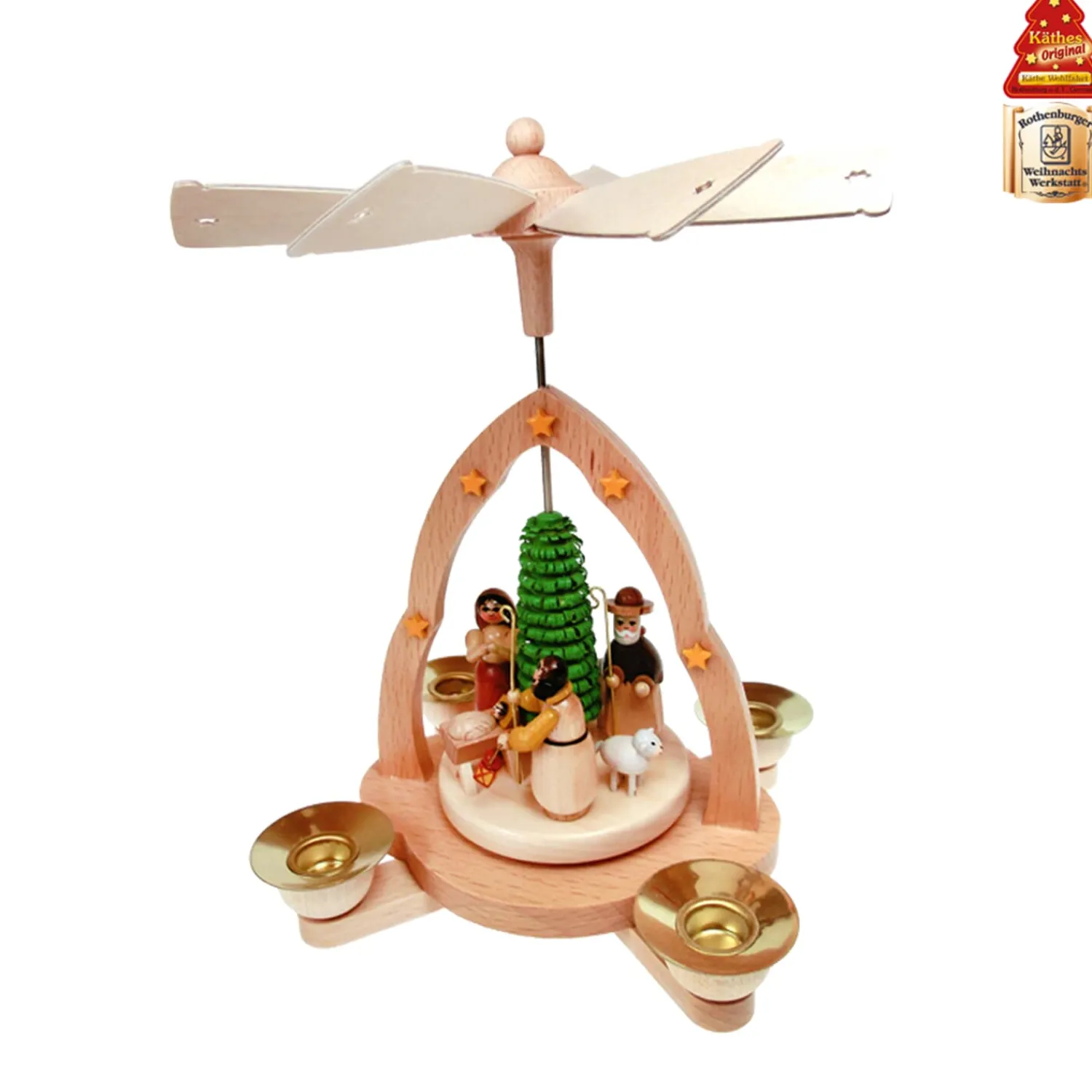 Käthes Original Weihnachtspyramiden-Pyramide "Heilige Familie"