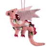 Baumschmuck Aus Filz-Rosa Drache aus Filz