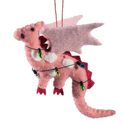 Baumschmuck Aus Filz-Rosa Drache aus Filz