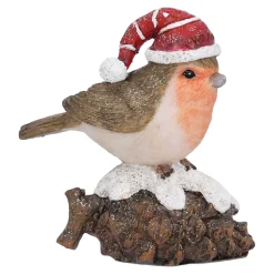 Standfiguren-Rotkehlchen mit Mütze, 8 cm