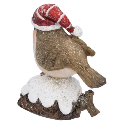 Standfiguren-Rotkehlchen mit Mütze, 8 cm