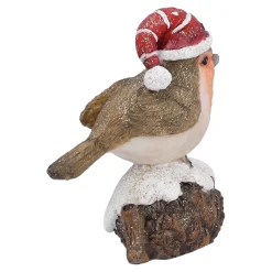 Standfiguren-Rotkehlchen mit Mütze, 8 cm