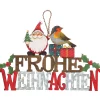 Weihnachtsdeko Holz|Hängedeko-Schild "Frohe Weihnachten"