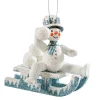 Käthes Original Christbaumschmuck Holz-Schlittenfahrt