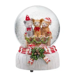 Schneekugeln Weihnachten-Schneekugel "Weihnachtliches Katzentrio"