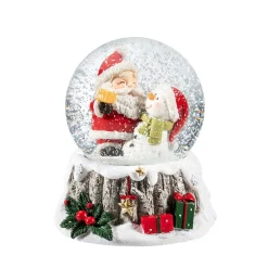 Schneekugeln Weihnachten-Schneekugel "Weihnachtsmann mit Schneemann"