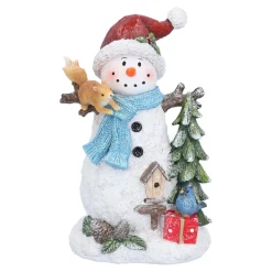 Standfiguren-Schneemann mit Eichhörnchen, LED