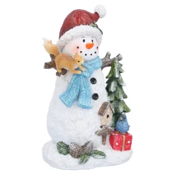 Standfiguren-Schneemann mit Eichhörnchen, LED