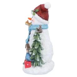 Standfiguren-Schneemann mit Eichhörnchen, LED