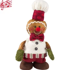 Spieluhr Weihnachten|Standfiguren-Singender Lebkuchen