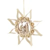 Christbaumschmuck Holz-Stern mit heiliger Familie