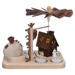 HODREWA Weihnachtspyramiden-Teelicht-Pyramide 