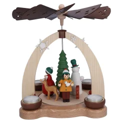 Käthes Original Weihnachtspyramiden-Teelicht-Pyramide "Waldweihnacht"