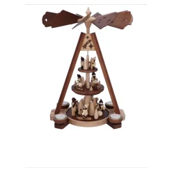 HODREWA Weihnachtspyramiden-Teelicht-Pyramide 