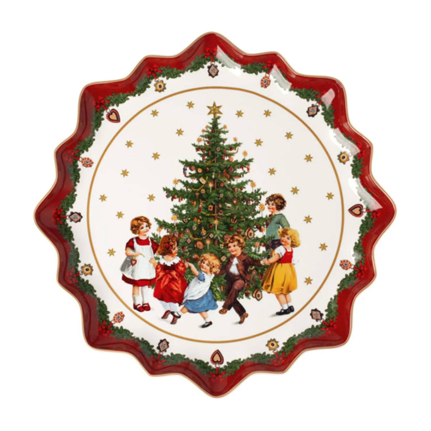 Villeroy & Boch Tischdeko-Toy's Fantasy Gebäckteller tief, Kinder tanzen um Baum