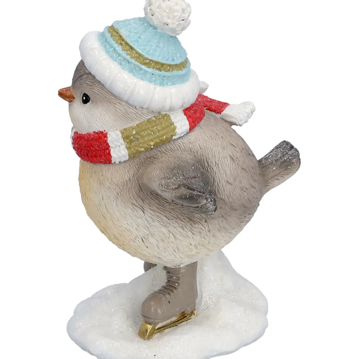 Standfiguren-Vogel mit blauer Mütze, Standfigur