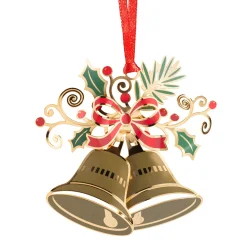 Baumschmuck Aus Metall-Weihnachtsglocken, goldfarben, Metall-Baumbehang