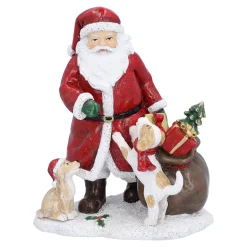 Standfiguren-Weihnachtsmann mit Hunden