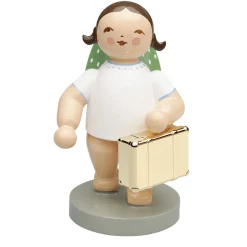 WENDT & KÜHN Wendt & Kühn Kollektion-Weltenbummler, Engel mit Koffer, Goldedition No11