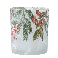 Kerzen & Teelichthalter-Windlicht "Winterliche Hagebutten", 10 cm