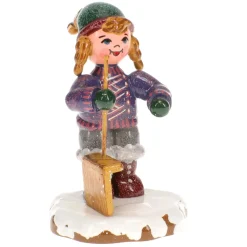Hubrig Volkskunst Hubrig Miniaturen-Winterkinder Schneefeger